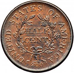 1/2 cent 1806 Large Reverse coin