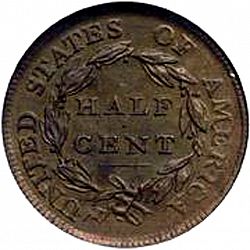 1/2 cent 1810 Large Reverse coin