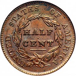 1/2 cent 1829 Large Reverse coin
