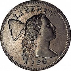 1 cent 1796 Large Obverse coin