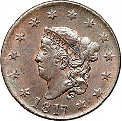1 cent 1817 Large Obverse coin