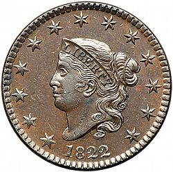 1 cent 1822 Large Obverse coin