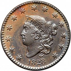 1 cent 1828 Large Obverse coin
