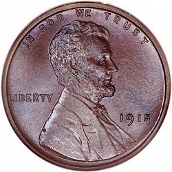 1 cent 1915 Large Obverse coin