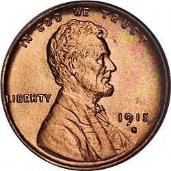 1 cent 1915 Large Obverse coin