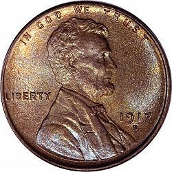 1 cent 1917 Large Obverse coin