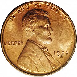 1 cent 1925 Large Obverse coin