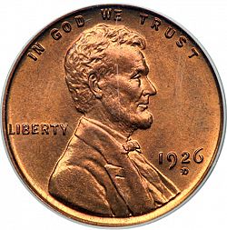 1 cent 1926 Large Obverse coin