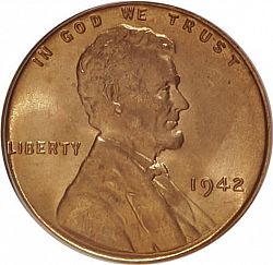 1 cent 1942 Large Obverse coin