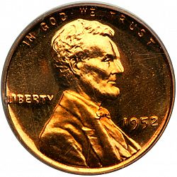 1 cent 1952 Large Obverse coin