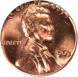 1 cent 1963 Large Obverse coin