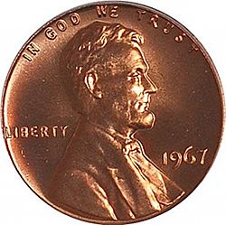 1 cent 1967 Large Obverse coin