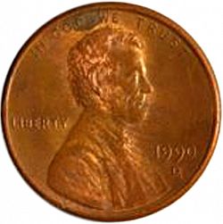 1 cent 1990 Large Obverse coin