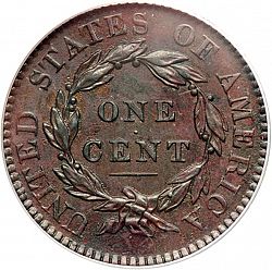 1 cent 1820 Large Reverse coin