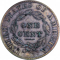 1 cent 1824 Large Reverse coin