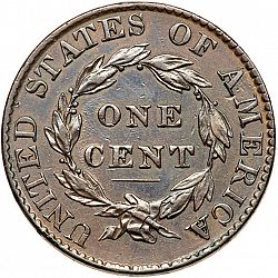 1 cent 1827 Large Reverse coin