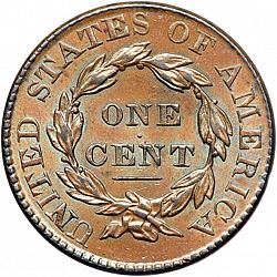 1 cent 1828 Large Reverse coin