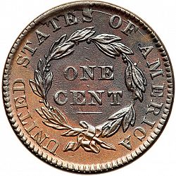 1 cent 1831 Large Reverse coin