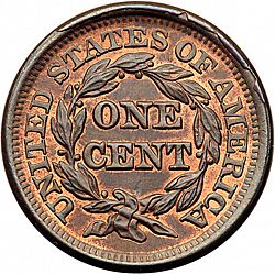 1 cent 1846 Large Reverse coin