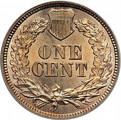 1 cent 1860 Large Reverse coin