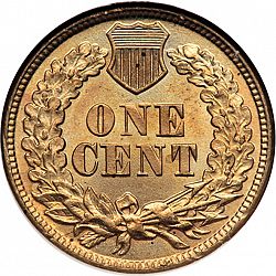 1 cent 1861 Large Reverse coin