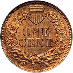 1 cent 1866 Large Reverse coin