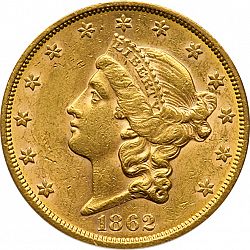 20 dollar 1862 Large Obverse coin