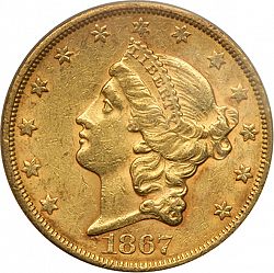 20 dollar 1867 Large Obverse coin