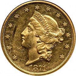 20 dollar 1871 Large Obverse coin