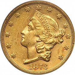 20 dollar 1873 Large Obverse coin