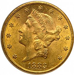 20 dollar 1883 Large Obverse coin