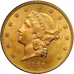 20 dollar 1889 Large Obverse coin