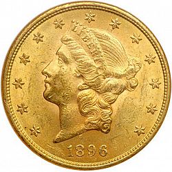 20 dollar 1896 Large Obverse coin