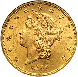 20 dollar 1899 Large Obverse coin