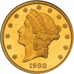 20 dollar 1900 Large Obverse coin
