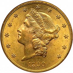 20 dollar 1900 Large Obverse coin