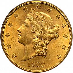 20 dollar 1903 Large Obverse coin