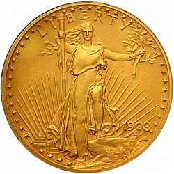 20 dollar 1908 Large Obverse coin