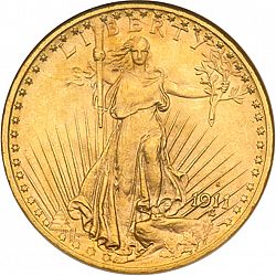 20 dollar 1911 Large Obverse coin