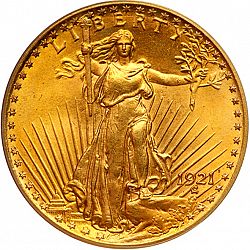 20 dollar 1921 Large Obverse coin