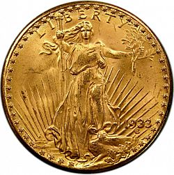 20 dollar 1933 Large Obverse coin