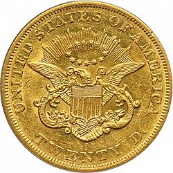 20 dollar 1857 Large Reverse coin