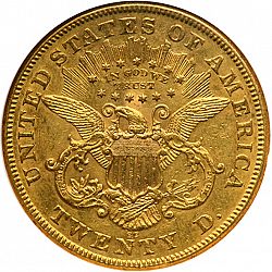 20 dollar 1876 Large Reverse coin