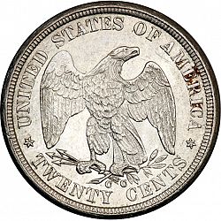 20 cent 1875 Large Reverse coin