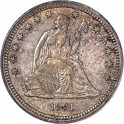quarter 1861 Large Obverse coin
