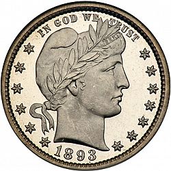 quarter 1893 Large Obverse coin