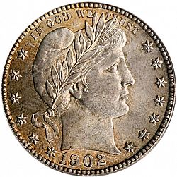 quarter 1902 Large Obverse coin