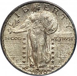 quarter 1930 Large Obverse coin