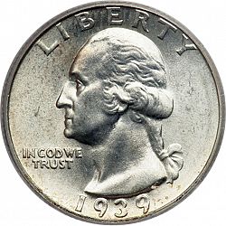 quarter 1939 Large Obverse coin