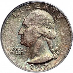 quarter 1942 Large Obverse coin